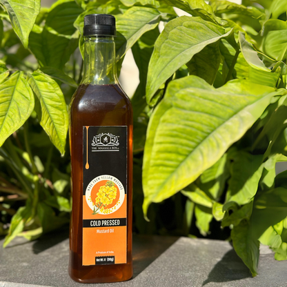 100% Natural Cold Pressed Yellow Mustard Oil- 1 L